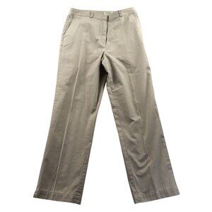 Eddie Bauer Womens Trouser Pants Size 6 Beige Cotton Straight-Leg Chino Casual